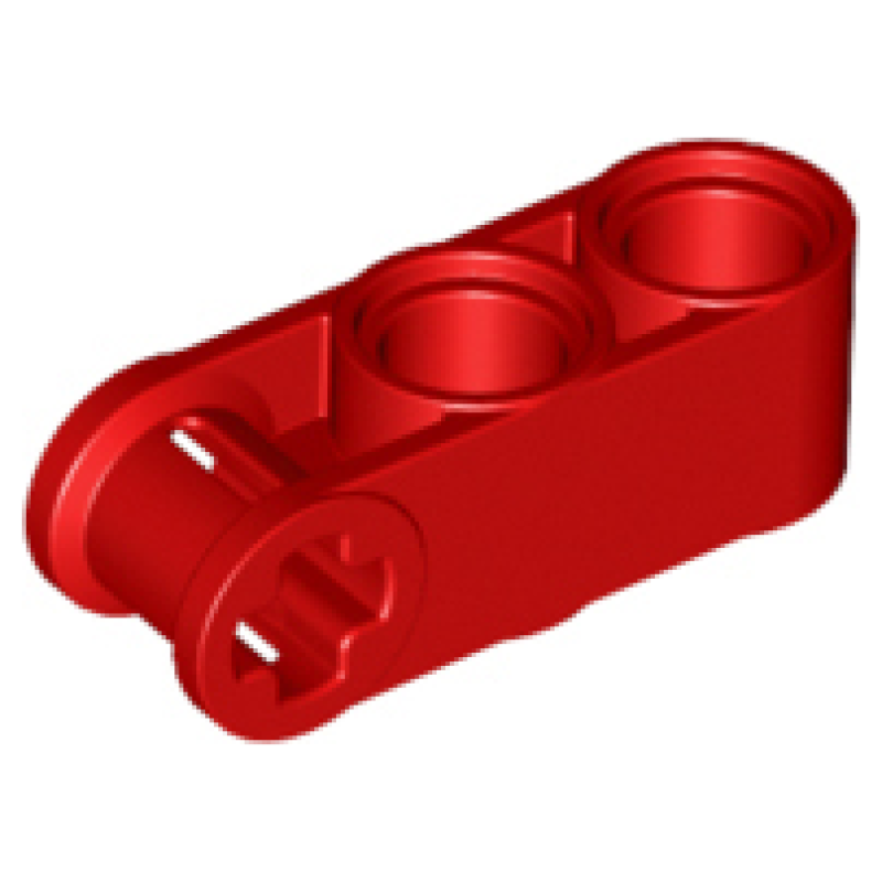 Technic, As en Pin Koppeling Loodrecht 3L met 2 pin gaten Red